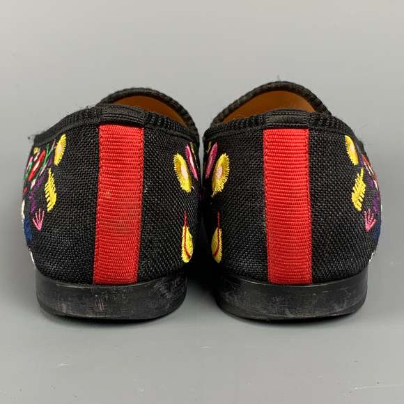 DEL TORO Multi-Color Canvas Embroidered Flats - Picture 5 of 8